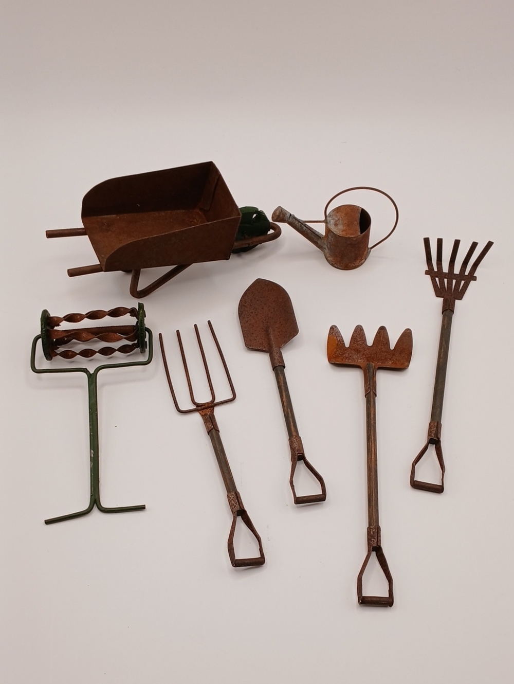Rustic Brown Mini Garden Tool Décor Set of 7
